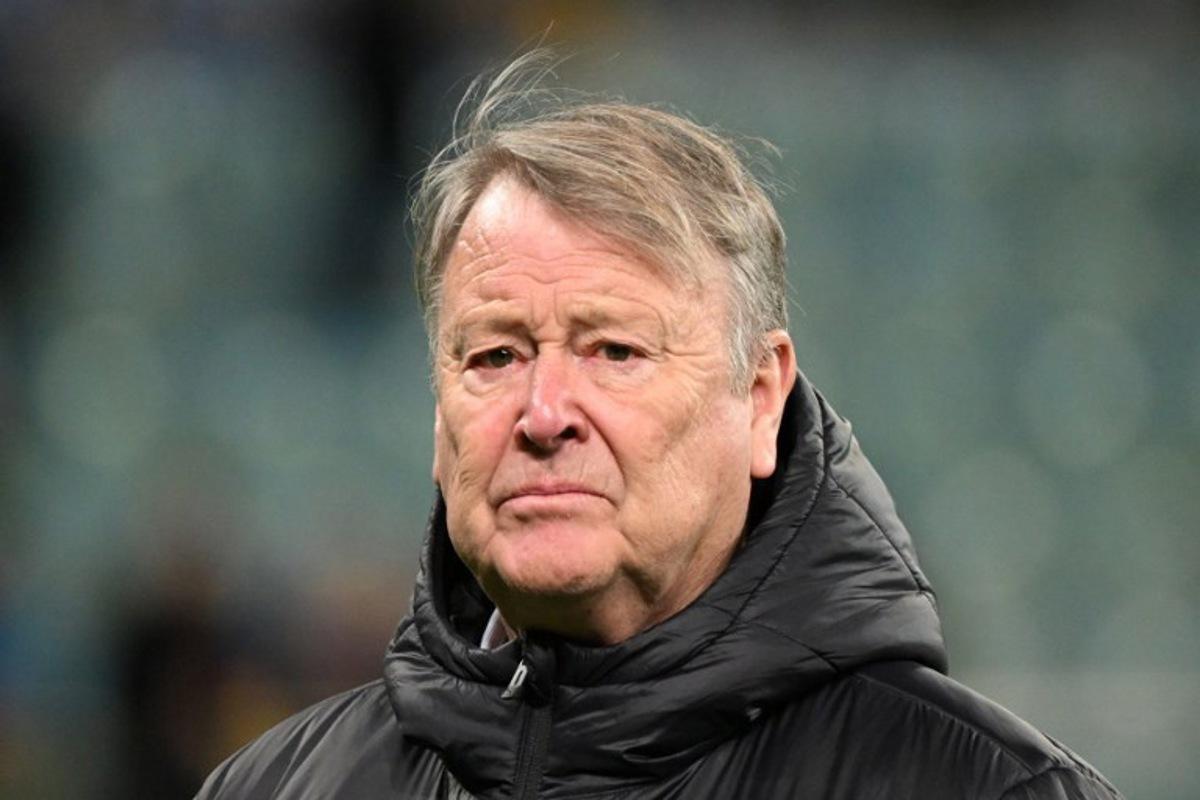 Iceland's coach Age Hareide looks on ahead the UEFA's EURO 2024 qualification final play off football match between Ukraine and Iceland, in Wroclaw, Poland, on March 26, 2024. Sergei GAPON / AFP