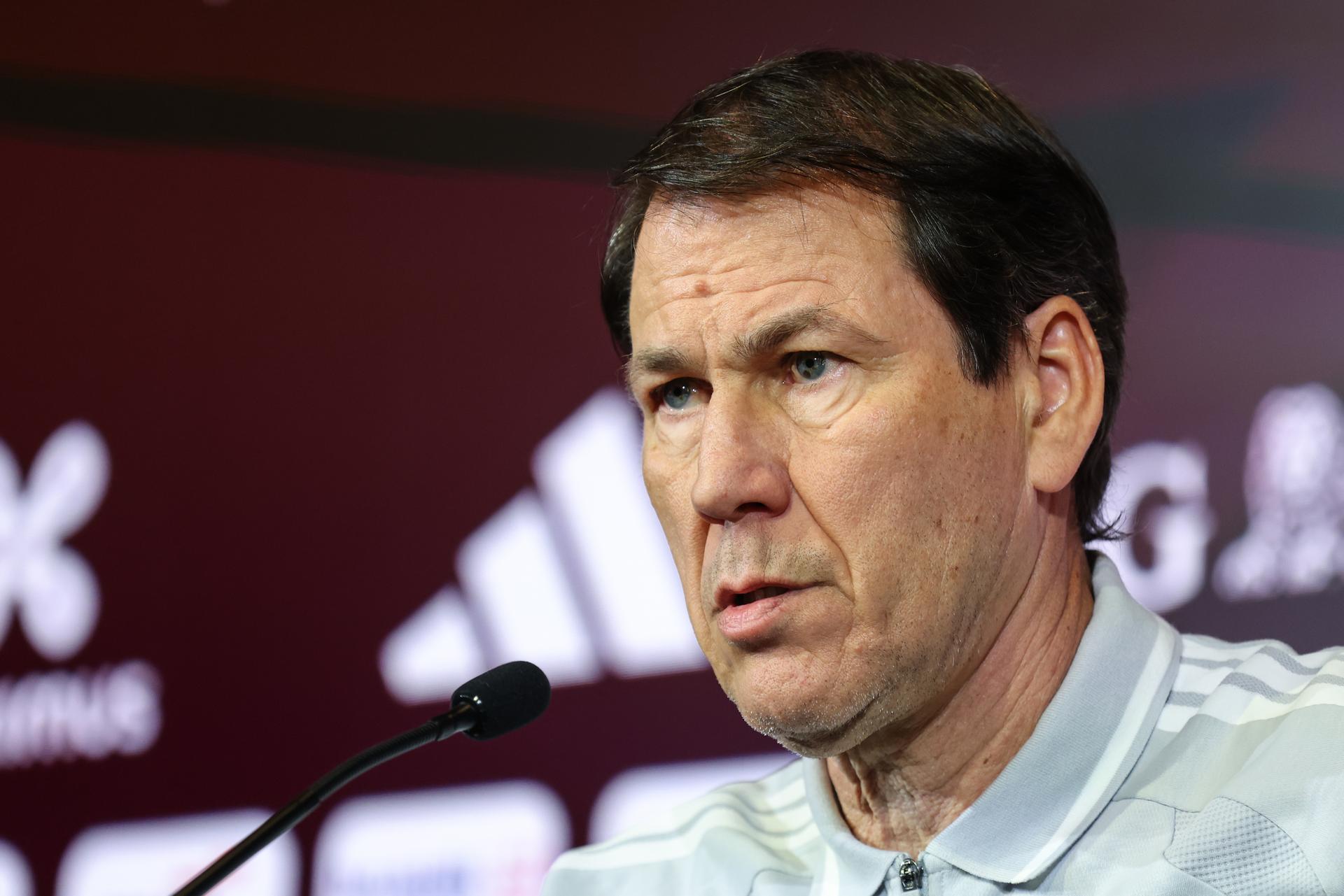 Belgium's head coach Rudi Garcia pictured during a press conference of the Red Devils, the Belgian national soccer team, in Tubize on Friday 20 March 2026. The team is preparing for its friendly games against the United States and Mexico. These games are preparation games of the 2026 World Cup. BELGA PHOTO BRUNO FAHY
