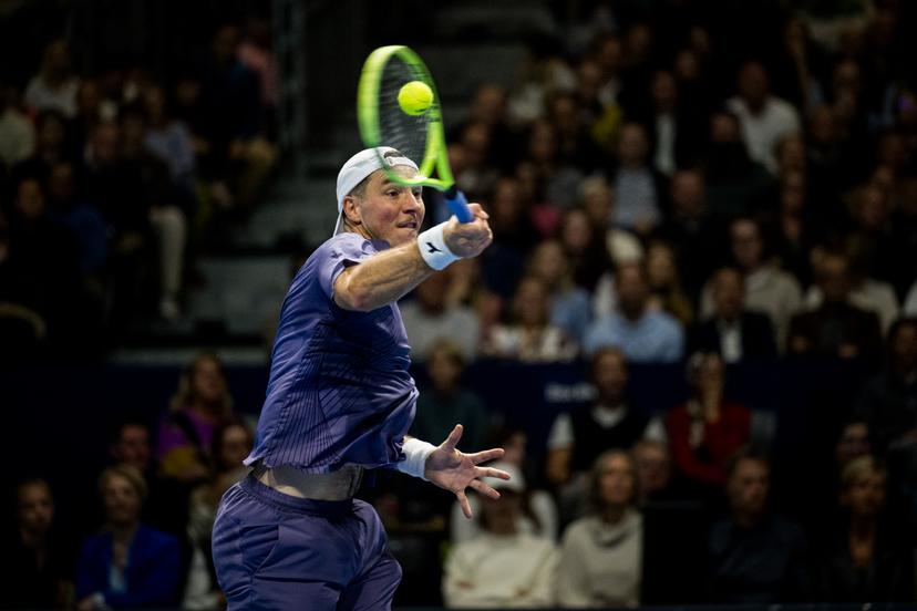 Jan-Lennard Struff of Germany pictured in action during the European Open ATP tennis tournament in Brussels, on Sunday 25 October 2026. This year's edition of the tournament is taking place from 17 to 25 October BELGA PHOTO JASPER JACOBS