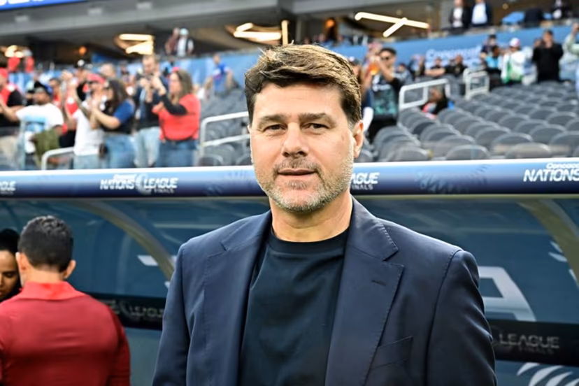 USA's Argentine coach Mauricio Pochettino looks on from the touchline ahead of the CONCACAF Nations League semifinal football match between USA and Panama at SoFi Stadium in Inglewood, California, on March 20, 2025. Frederic J. Brown / AFP