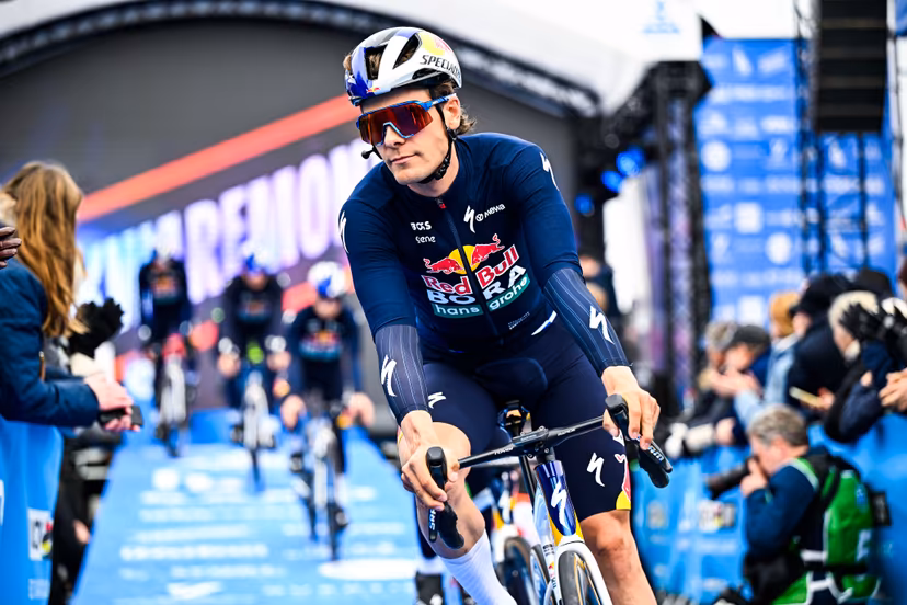 Belgian Arne Marit of Red Bull-BORA-hansgrohe pictured at the start of the 'E3 Saxo Bank Classic' one day cycling race, 208,8km from and to Harelbeke, on Friday 27 March 2026. BELGA PHOTO JASPER JACOBS