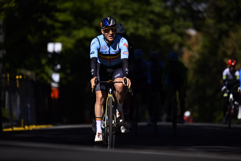 Belgian Remco Evenepoel pictured during a training before the cycling World Championship, in Montreal, Canada, Wednesday 23 September 2026. The UCI road world championships are taking place from 20 to 27 September, in Montreal, Canada. BELGA PHOTO JASPER JACOBS