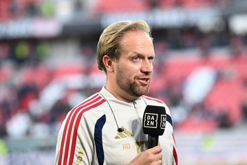 Bayern Munich's English Head Coach Aaron Danks speaks during an interview prior to the German first division Bundesliga football match between SC Freiburg and FC Bayern Munich in Freiburg, south-western Germany, on October 25, 2026. THOMAS KIENZLE / AFP