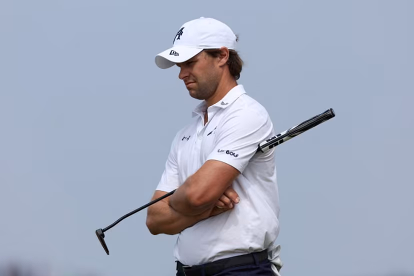 Belgium's Thomas Detry waits on the 7th green on day two of the 154th Open Golf championship at Royal Birkdale Golf Club near Southport in north-west England on July 17, 2026. Adrian Dennis / AFP