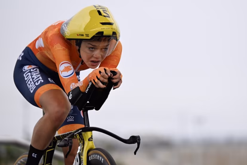 The Netherlands' Lieke Nooijen competes during the 2026 Union Cycliste Internationale (UCI) Road World Championships in Montreal, Quebec, on September 20, 2026. Andrej Ivanov / AFP
