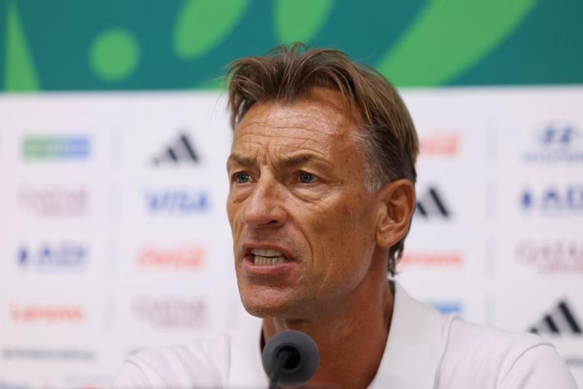 Tunisia's French head coach Herve Renard gives an MD-1 press conference at the Monterrey Stadium in Guadalupe, Mexico on June 19, 2026, on the eve of the 2026 World Cup Group F football match between Tunisia and Japan. Julio Cesar AGUILAR / AFP