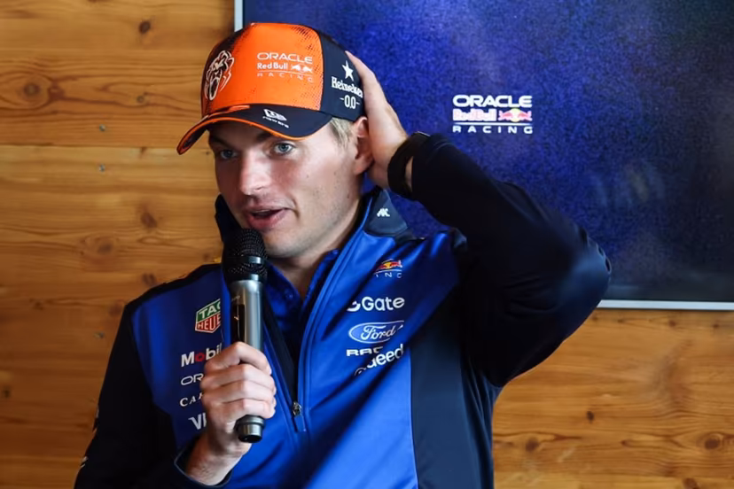 Red Bull Racing's Dutch driver Max Verstappen speaks during a press conference ahead of the Formula One Dutch Grand Prix at The Circuit Zandvoort, western Netherlands, on August 20, 2026. Four-time Formula One world champion Max Verstappen has signed a new contract with Red Bull until the end of 2030, the team announced on August 20, 2026, ending speculation over his future in the sport. SIMON WOHLFAHRT / AFP