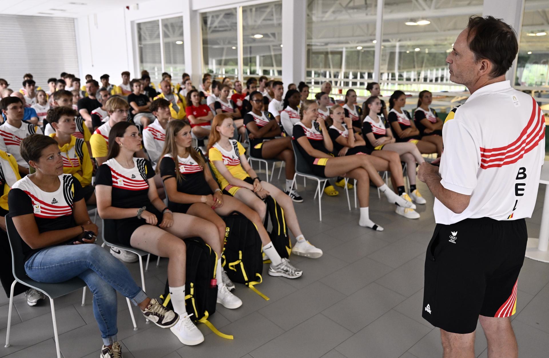 BOIC - COIB chairman Jean-Michel Saive pictured during a team building of Team Belgium in preparation of the EYOF2025 European Youth Olympics Festival, Monday 14 July 2025, in Louvain-La-Neuve. BELGA PHOTO ERIC LALMAND