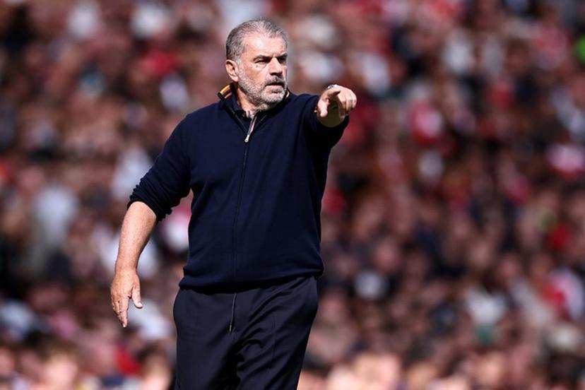 Nottingham Forest's Australian manager Ange Postecoglou gestures on the touchline during the English Premier League football match between Arsenal and Nottingham Forest at the Emirates Stadium in London on September 13, 2025. HENRY NICHOLLS / AFP