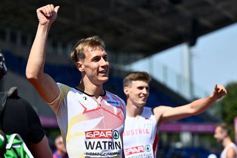 Belgian athlete Julien Watrin pictured in action during the heats in the first round of the men's 400m hurdles race, at on the second day of the European Athletics Championships (August 10-18) in Birmingham, United Kingdom, on Tuesday 11 August 2026. BELGA PHOTO ERIC LALMAND
