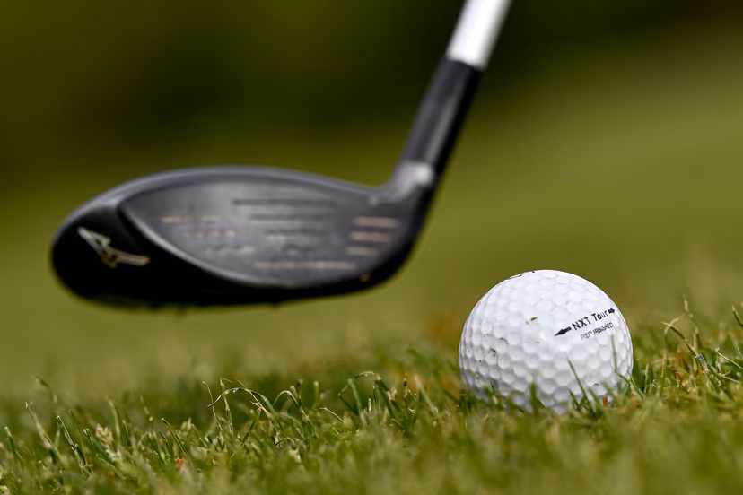 Illustration picture shows a golf club and ball during the preparations of the golf course and the special measures for the re-opening of Cleydael Golf and Country Club on Monday May 4th, Friday 01 May 2020. Golf is possible in a group (flight) of 3 persons and the clubhouse and the facilities stay closed. Belgium is in its seventh week of confinement in the ongoing corona virus crisis. The government has announced a phased plan to attempt an exit from the lockdown situation in the country, continuing to avoid the spread of Covid-19. BELGA PHOTO DIRK WAEM
