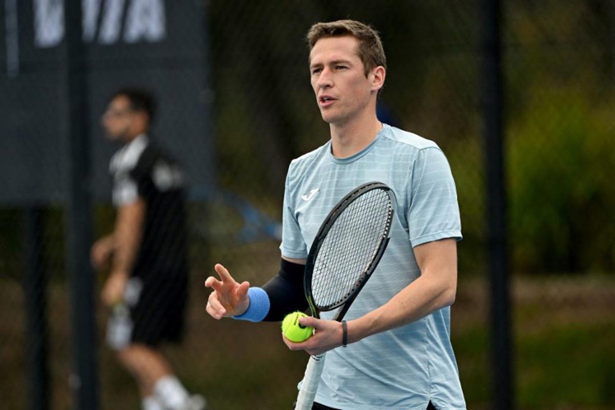 Belgium's Kimmer Coppejans attends a practice session ahead of the United Cup tennis tournament in Sydney on January 2, 2026. Saeed KHAN / AFP