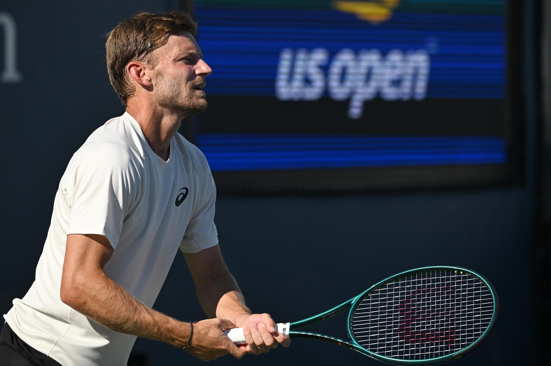 Belgian David Goffin pictured during a training practice ahead of the 2025 US Open Grand Slam tennis tournament in New York City, USA, Friday 22 August 2025. BELGA PHOTO TONY BEHAR