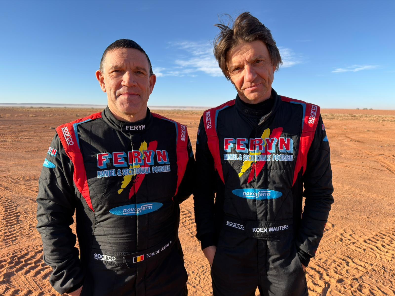 ATTENTION EDITORS - HAND OUT PICTURES - EDITORIAL USE ONLY - MANDATORY CREDIT: STEVY COURTEYN Hand out pictures released by Eric Dupain shows Tom De Leeuw and Koen Wauters during stage 2 of the 2026 Africa Eco Race rally race in Baousaid, Morocco, on Tuesday 27 January 2026. *** Belga and Belga Editorial Board decline all responsibility regarding the content of this picture. *** PHOTO HAND OUT - STEVY COURTEYN