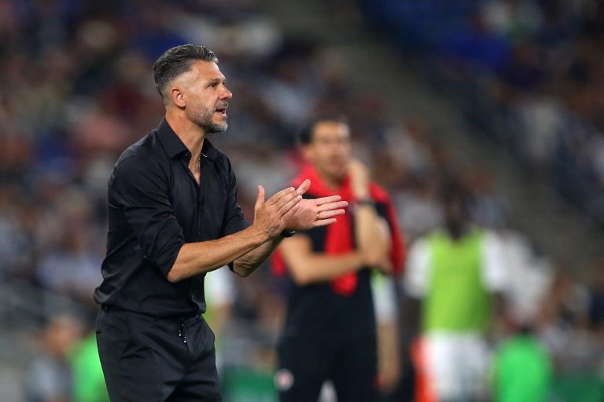 Monterrey's Argentine coach Martin Demichelis gestures during the Liga MX Clausura football match between Monterrey and Tijuana at the BBVA Stadium in Monterrey, Mexico on March 29, 2025. Julio Cesar AGUILAR / AFP