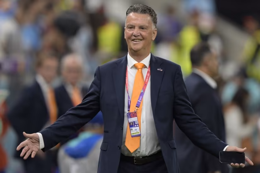 Netherlands' coach #00 Louis Van Gaal smiles ahead of the Qatar 2022 World Cup quarter-final football match between The Netherlands and Argentina at Lusail Stadium, north of Doha on December 9, 2022. JUAN MABROMATA / AFP