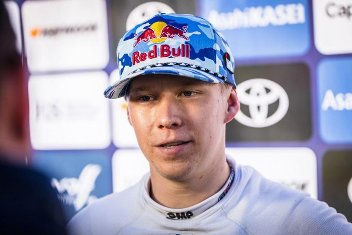 Finnish driver Kalle Rovanpera is pictured is pictured during the regroup section at the WRC Rally Finland in Jyvaskyla, Finland on August 2, 2025. Valtteri Vainio / Lehtikuva / AFP