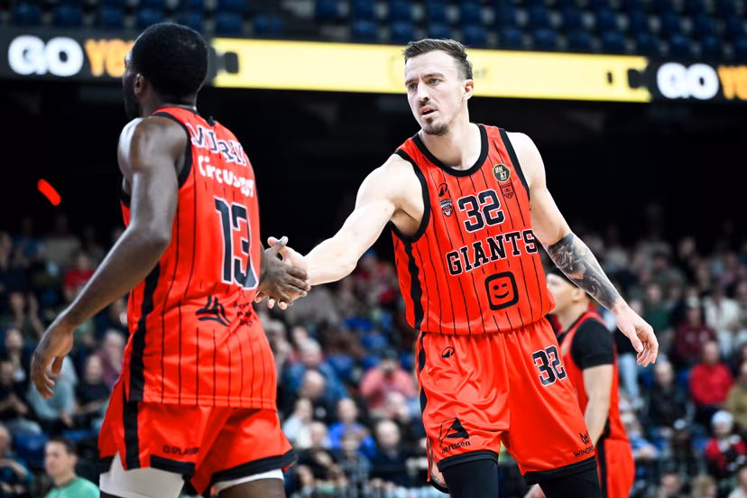 Antwerp's Vincent Kesteloot pictured during a basketball match between Antwerp Giants and Limburg United, Saturday 31 October 2026 in Antwerp, on day 5 of the 'BNXT League' Belgian and Dutch first division basket championship. BELGA PHOTO ELIAS ROM