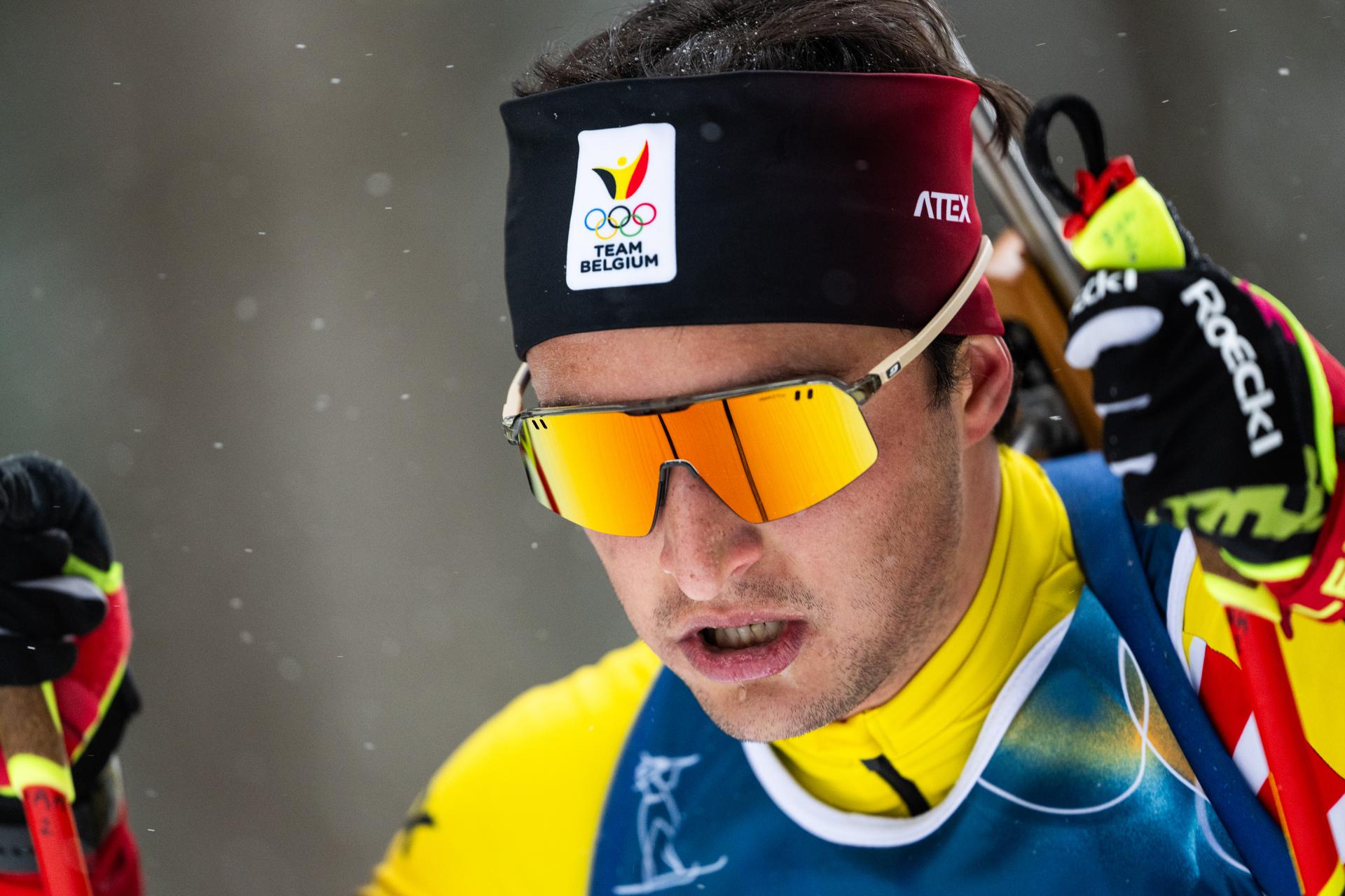 260217 Sam Parmantier of Belgium competes in men's 4 x 7,5 km relay biathlon during day 11 of the 2026 Winter Olympics on February 17, 2026 in Anterselva. Photo: Mathias Bergeld / BILDBYRÅN / kod MB / JM0796 skidskytte biathlon skiskyting olympic games olympics winter olympics os ol olympiska spel vinter-os olympiske leker milano cortina 2026 milan cortina 2026 milano cortina 2026 olympic games milano cortina 2026 winter olympic games milano cortina-os milano cortina-ol vinter-ol 11 bbeng stafett relay belgien BELGA PHOTO BENELUX ONLY