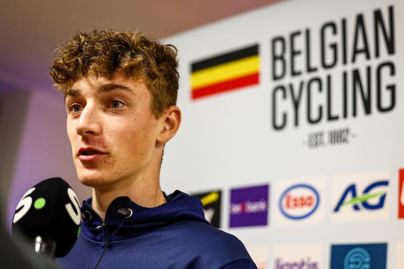 Belgium Seff Van Kerckhove pictured after the Men Junior Road Race at the UEC road European cycling championships, a 103,4 km track in Loriol-sur-Drome, France on Friday 03 October 2025. The European cycling championships Drome-Ardeche takes place from 1 to 5 October, France. BELGA PHOTO DAVID PINTENS