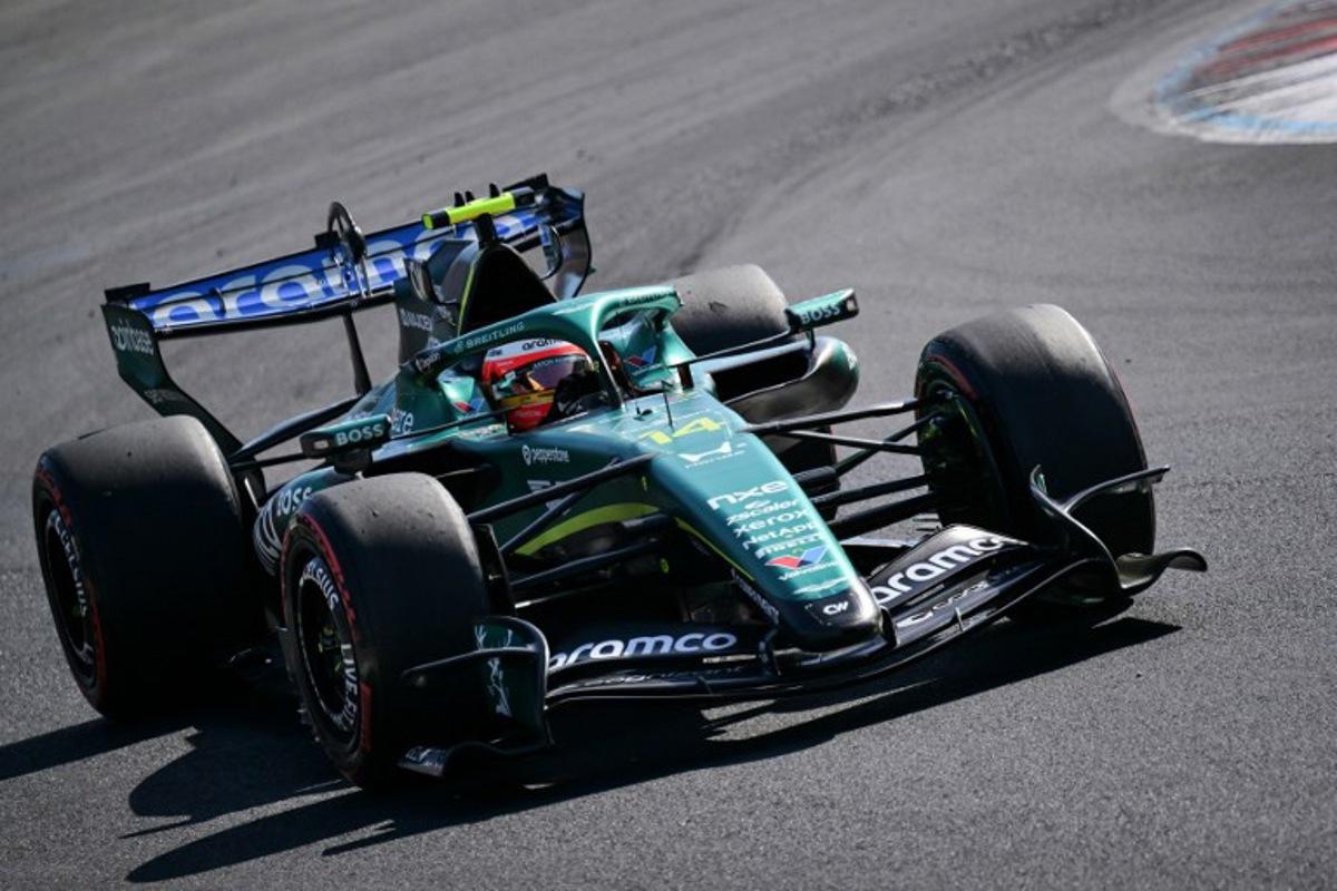 Aston Martin's Spanish driver Fernando Alonso drives during the qualifying session of the Italian Formula One Grand Prix at the Autodromo Nazionale Monza circuit in Monza, northern Italy on September 5, 2026. Andrej ISAKOVIC / AFP