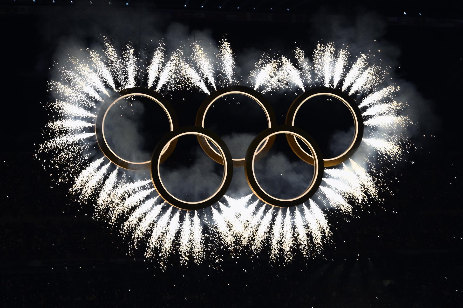 The Olympic rings are shown at the opening ceremony of the Milano Cortina 2026 Olympic Winter Games, on Friday 06 February 2026 in Milan, Italy. The XXV Winter Olympics take place from 6 to 22 February 2026 in Italy. BELGA PHOTO JASPER JACOBS