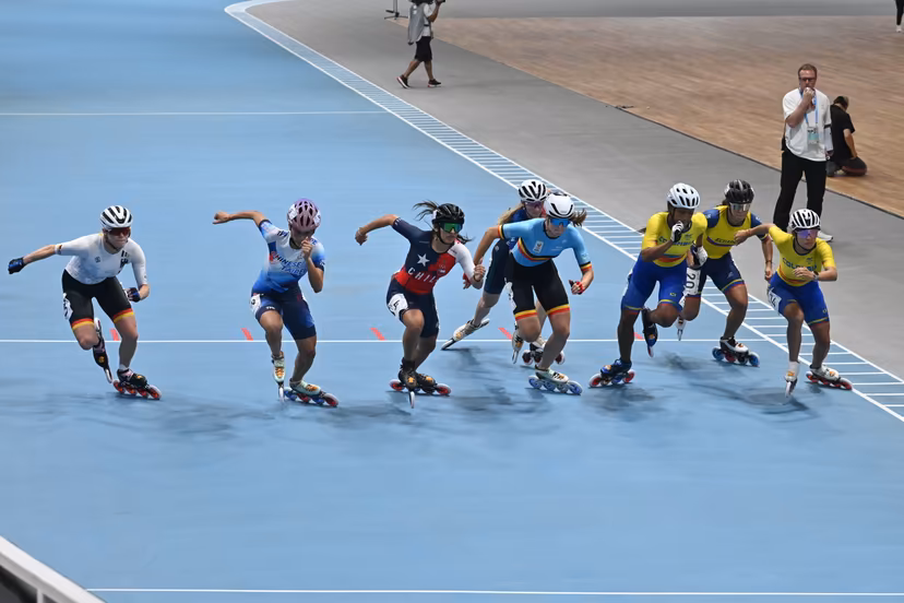 ATTENTION EDITORS - HANDOUT PICTURE - EDITORIAL USE ONLY - MANDATORY CREDIT BOIC - COIB - Fran Vanhoutte during the 1.000m sprint of the inline skate event at; the World Games 2025, in Chenghdu, China, on Friday 15 August 2025. This year, the World Games take place from 07 to 17 augustus. PHOTO HANDOUT BOIC - COIB