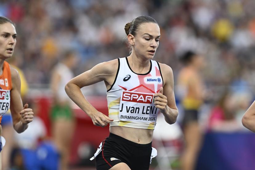 Belgian Jana Van Lent pictured in action during the women's 10.000m race on the fifth day of the European Athletics Championships (August 10-18) in Birmingham, United Kingdom, on Friday 14 August 2026. BELGA PHOTO ERIC LALMAND