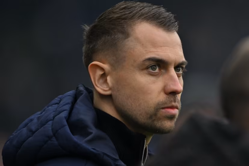 Southampton's German head coach Tonda Eckert looks up before the start of the English FA Cup fifth round football match between Fulham and Southampton at Craven Cottage in London on March 8, 2026. Glyn KIRK / AFP