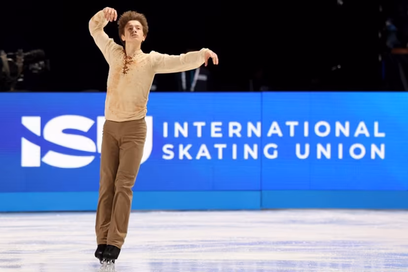 Belgium's Denis Krouglov competes in the Junior Men Free Skating at the ISU Grand Prix of Figure Skating Final in Nagoya on December 5, 2025. PAUL MILLER / AFP