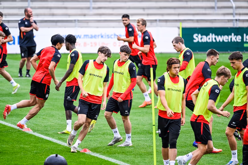 Dries Verdonck pictured during a training session during the summer training camp of Belgian soccer team Royal Antwerp FC, Thursday 09 July 2026 in Iserlohn Germany, in preparation of the upcoming 2026-2027 first division season. BELGA PHOTO TOM GOYVAERTS