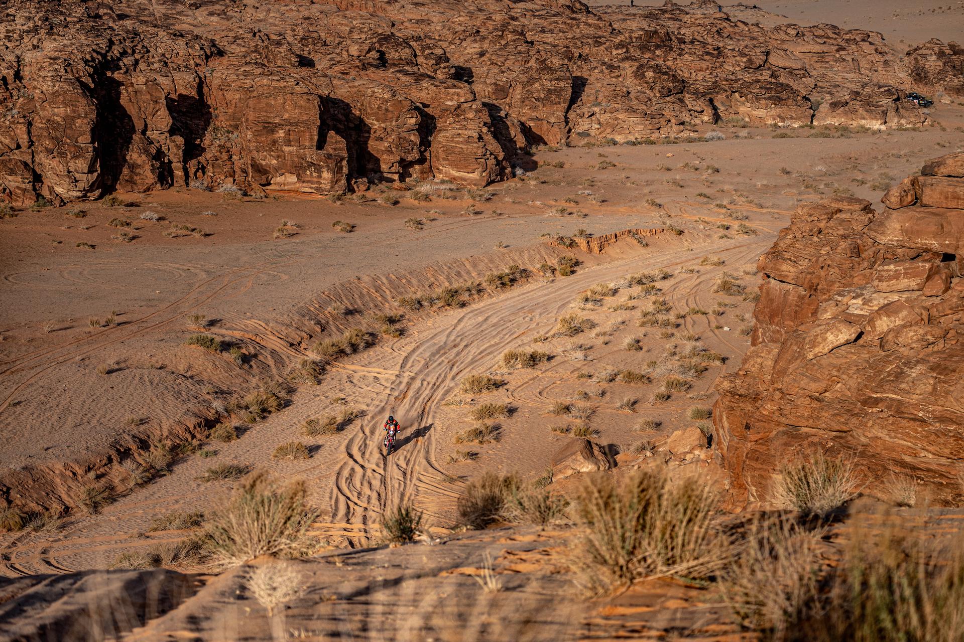 ATTENTION EDITORS - HAND OUT PICTURES - EDITORIAL USE ONLY - MANDATORY CREDIT: 'SIMON BAUCHAU' Hand out picture released by Eric Dupain shows Jerome Martiny during stage 5 of the 2026 Dakar rally race in Ha'Il, Saudi Arabia on Thursday 08 January 2026. *** Belga and Belga Editorial Board decline all responsibility regarding the content of this picture. *** PHOTO HAND OUT - SIMON BAUCHAU