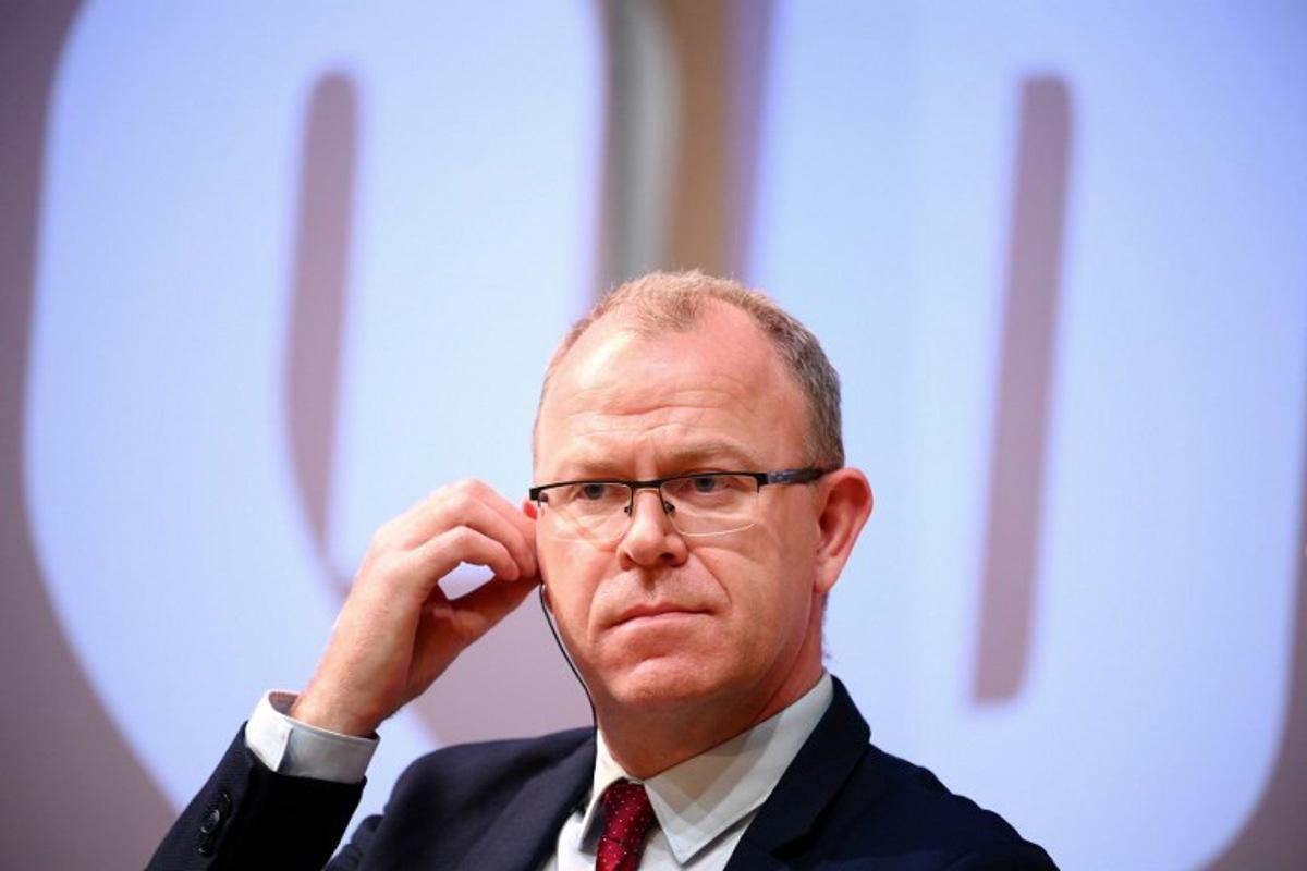Craig Spence, spokesperson for the International Paralympic Committee, participates in a debate on the occasion of an event dubbed "Demain le sport" (Sports tomorrow), in Paris on September 22, 2022. FRANCK FIFE / AFP
