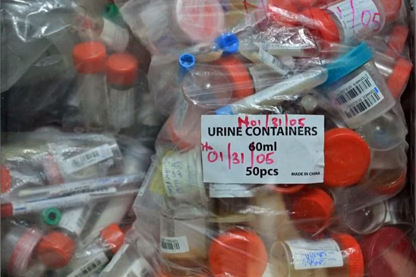 This photograph taken on June 7, 2019 shows biological samples at Lancet laboratories, the only World Anti Doping Agency (WADA) accredited facility for eastern Africa, in the Kenyan capital of Nairobi. Between 2004 and August 2018, 138 Kenyan athletes tested positive, according to a report by the World Anti-Doping Agency (WADA) and thirty-four kenyan athletes are currently suspended, under Anti-Doping Agency of Kenya (ADAK)and/or Athletes International Federation rules for testing positive for performance enhancing drugs. TONY KARUMBA / AFP TO GO WITH AFP STORY BY CYRIL BELAUD
