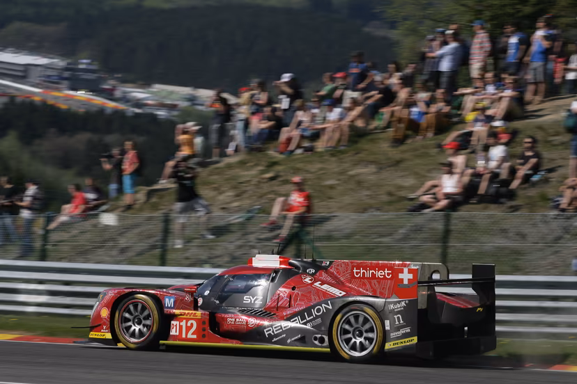 Rebellion team with Nicolas Prost, Nelson Piquet Jr and Nick Heidfeld pictured in action during the WEC 6 Hours of Spa-Francorchamps racing event, Saturday 07 May 2016. BELGA PHOTO GEORGES DE COSTER