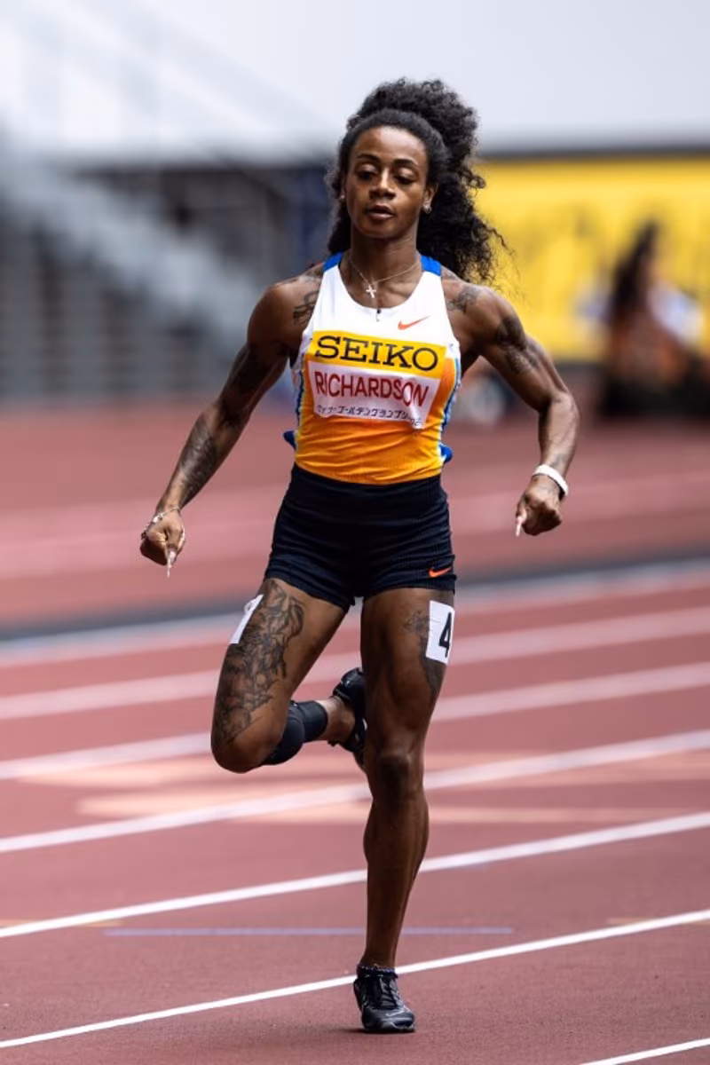 USA's Sha'Carri Richardson competes in the women's 100m athletics event during the Golden Grand Prix Japan at the National Stadium in Tokyo on May 18, 2025. Philip FONG / AFP