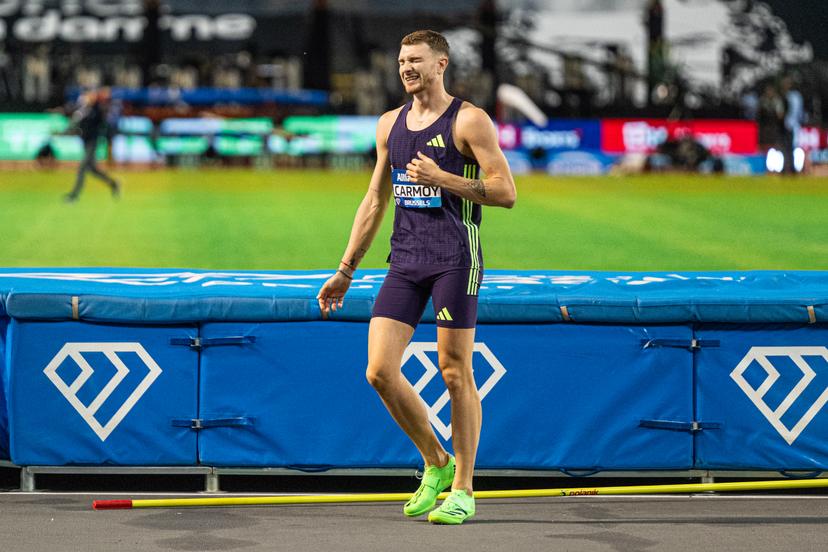 Belgium's Thomas Carmoy pictured during (2R) the 50th edition of the Memorial Van Damme Diamond League athletics event in Brussels, Friday 4 September 2026. BELGA PHOTO EMILE WINDAL