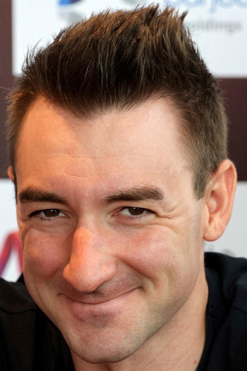 Ineos Grenadiers' Italian rider Elia Viviani attends a press conference on the eve of the start of the UAE cycling tour in Abu Dhabi on February 19, 2023. Giuseppe CACACE / AFP